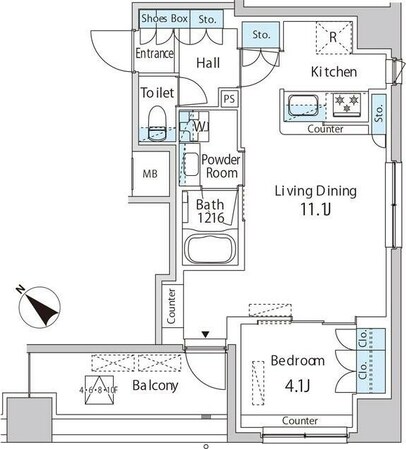 エムエー月島の物件間取画像